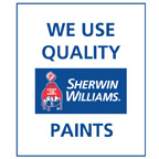 SW - Logo - We use quality Sherwin-Williams Paints